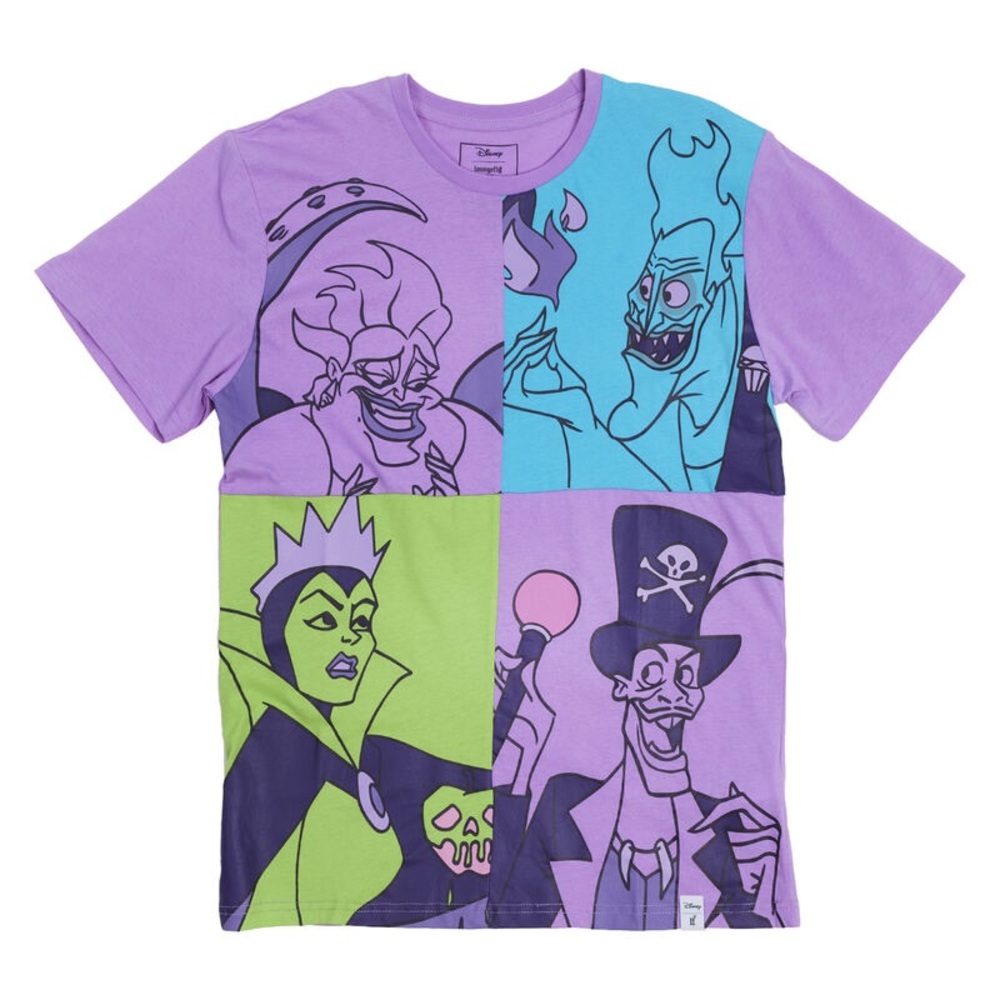 Disney Villains Squares Unisex Tee- XL